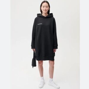 Pangaia Black Long Sleeve Hoodie Dress